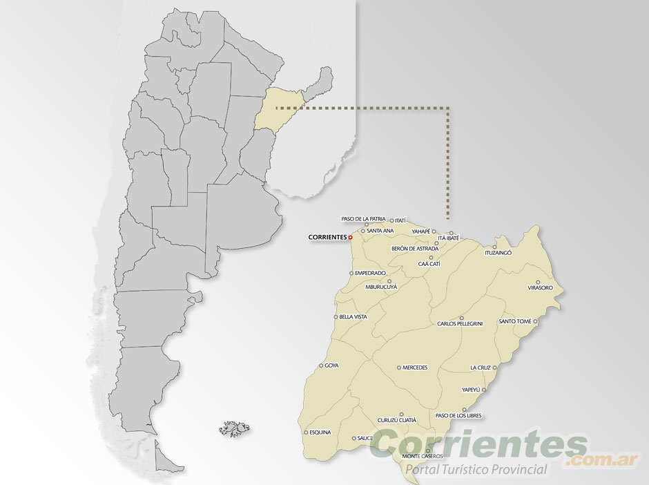 Mapa de Corrientes - Imagen: Corrientes.com.ar